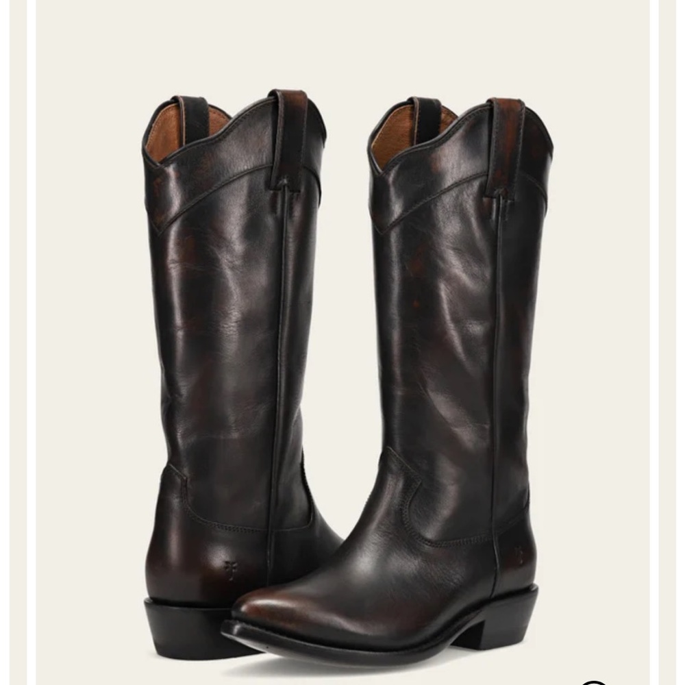 Frye Women's Black and Brown Heeled Boots